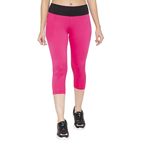 Image of BODYACTIVE Women's High Waisted Yoga Capris with Pockets, Non See Through Workout Sports Running Capri, Tummy Control-LC09-BLK