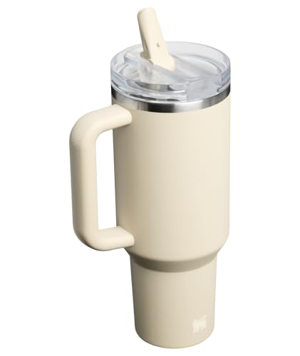 Image of STANLEY Quencher ProTour Flip Straw Tumbler with Leakproof Lid 40 oz | Built-in Straw & Handle | Cupholder Compatible for Travel | insulated Stainless Steel Cup | BPA-Free | Exclusive Toasted Almond