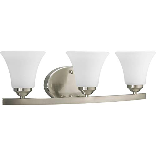 Progress Lighting P2010-09 Traditional One Bath from Trinity Collection in Bronze/Dark Finish Lighting Accessory, Brushed Nickel