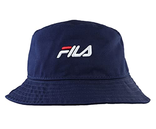 Fila Unisex Speed Logo Cotton Twill Fashion Bucket Hat (Peacoat)