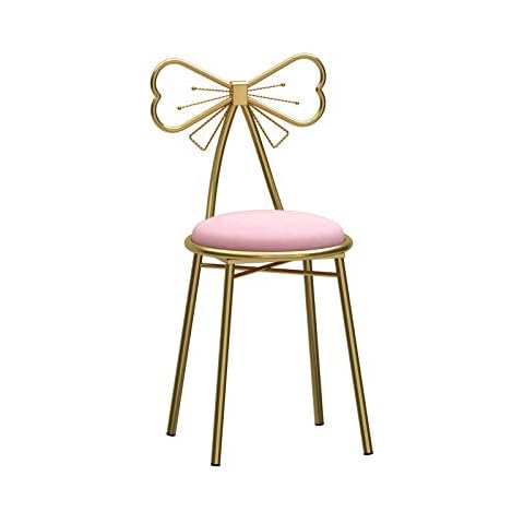 JHSLXD Silla de Comedor de Metal con Respaldo de Mariposa y Cojín de Franela Cover