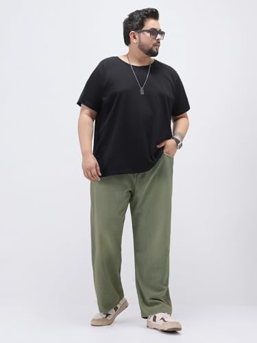 Image of Urbano Plus Men's Loose Baggy Fit Heavy Washed Jeans Non-Stretchable