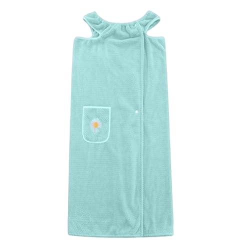 Bata de toalla para mujeres después de la ducha,toalla de envoltura de ducha para mujeres,Envoltura de cuerpo de baño absorbente portátil | Basta de baño de vellón de coral de coral rápido con bolsil