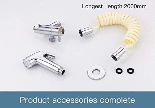 Kitchen Taps 1 Set Solid Brass Single Cold Water Corner Valve Bidet Faucet Function Cylindrical Hand Shower Tap Crane Chrome