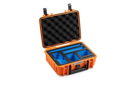 B&W International Mallette de Transport extérieure 1000 (PP.41), Couleur Orange - pour Insta360 X5 et Insta360 X4 - Étanche (IP67), résistante à la poussière, aux Chocs, extrêmement résistante