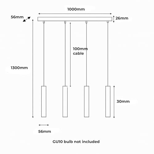 Lámpara lineal para comedor con cables regulables que solucionan techos altos 7