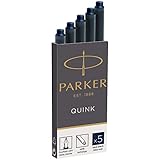 PARKER パーカー クインク カートリッジインク 5本セット ブルーブラック 水性 正規輸入品 1950385