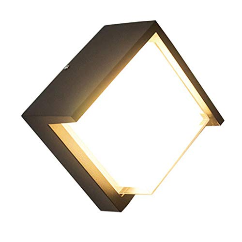 Preisvergleich Produktbild CJJC wasserdichte LED-Wandleuchten im Freien, einfache quadratische Aluminium-IP55-Warmweiß-Wandleuchte, ideal für die Balkonbeleuchtung im Gartenterrassen-Flur