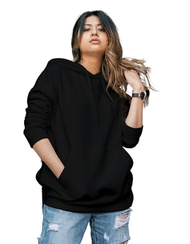 Image of Arispo Women's Plain Fleece Hoodies, Sweatshirt, Winter Sweater Hoodie for Women & Girls