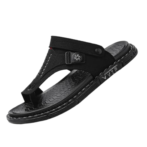 CLSQLXYJZC Men's Slip-On Adjustable Bunion Orthopedic Sandals with Arch Support, Casual Summer Breathable Orthopedic Non-slip Flip Flops, for Heartwarming Men Birthday Ideas, Plantar Fasciitis