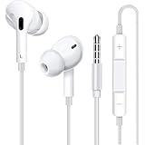 3.5mm 有線イヤホン 2026 年最新音質アップグレード HIFI極致サウンド 高柔軟シリコンイヤーキャップ 長時間無痛佩戴 低歪み耳負担ゼロ ボタン式音量調整 暗闇操作簡単 防絡みケーブル 高防汗機能 スマホ/PC/MP3 / ゲーム機全対応 アダプタ不要即插即用 通勤・ジム・学習・家庭・アウトドア万能使用 (ホワイト 3.5mm ジャック)