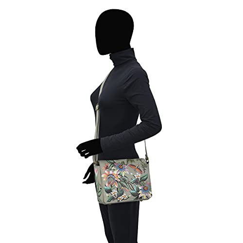 Image of Anuschka Women's Leather Crossbody Bag - Hand-Painted Genuine Leather Handbag with Adjustable Strap - 683, Crossbody Bag