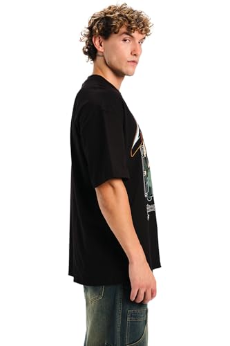 Image of BONKERS Metallica Black Golden Chaos Oversized T-Shirt