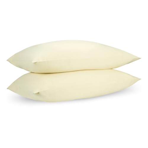 Image of Butter Yellow Percale Cotton Cooling Bedsheet Set - 100% Cotton, Soft & Breathable, Bedsheet 106x106 in + Pillow Covers 18x27 in, Premium Bed Linen for All Seasons