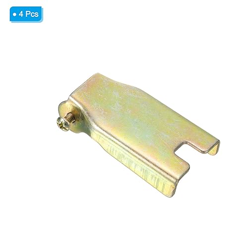 Image of PATIKIL 2.5 Inch Hook Safety Latch Kit, 4 Pack Metal Towing Hitch Replacement for Clevis Hook Trailer, Golden Tone