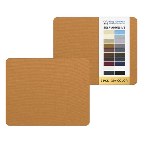 KING MOUNTAIN Canvas Repair Patch 9 x11 Inch 2 Pcs Self-Adhesive Waterproof Fabric Patch for Sofas, Tents, Furniture,Tote Bags, Car Seats (Light Brown)