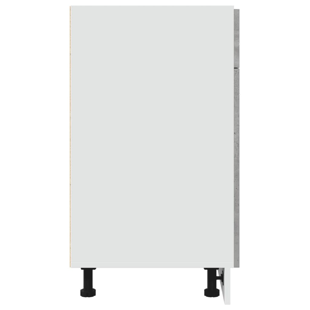 vidaXL Armoire à tiroirs Lyon Gris béton 80 x 46 x 81,5 cm Bois d'ingénierie