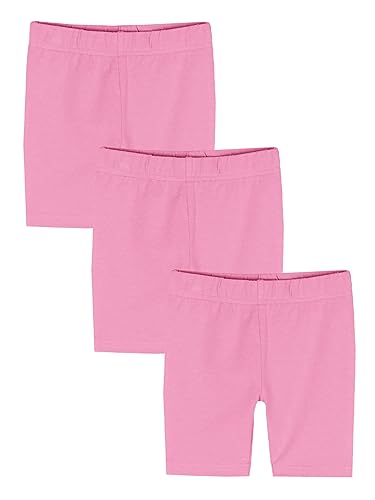 Image of KiddoPanti Girls Solid Cycling Shorts Pack of 3 | Soft & Stretchy Cotton Spandex | Comfortable Fit with Elastic Waistband | Half Tights Length Girls Inner Cycling Shorts