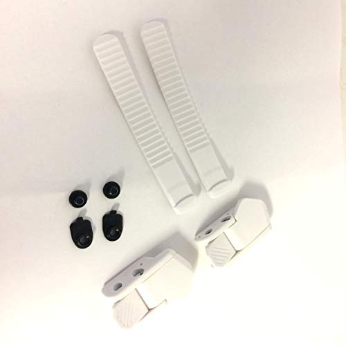 SHIMANO Cycling SH-RP301 Super Low Profile Cycling Shoe Replacement Buckle with Strap Set - White