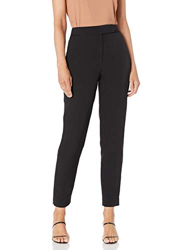 MILLY Women's Cropped Dress Pant, Black, 4