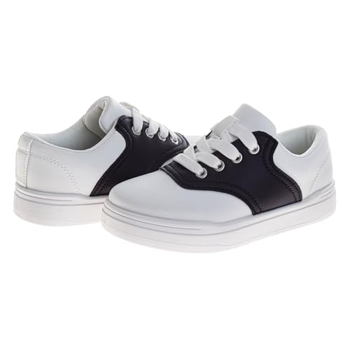 Image of French Toast Kids Oxford Dress Shoes - Lace Up Loafer School Uniform Saddle Shoe for Girls and Boys (Sizes: 11-13 Little Kid / 1-7 Big Kid)