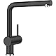 BLANCO LINUS-S | Küchenarmatur in silgranitschwarz | Hochdruck | Mit herausziehbarem Schlauch | Rückflussverhinderer | Keramik Kartusche | Gesicherte Wasserqualität & wassersparend