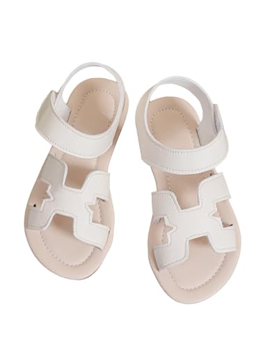 GORGLITTER Girl's Cut Out H Band Dressy Flats Open Toe Ankle Strap Cute Vacation Slide Sandals