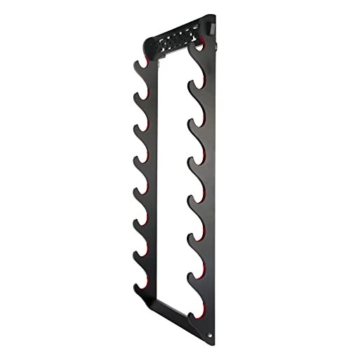 GUIIYLGG Sword Holder Katana Wall Mount - 8 Tier Samurai Sword Display Rack Wand Wakizashi Tanto Wall Hanger Sword Rack Sword Stand Display by GUIIYLGG - Used condition - US$29.07