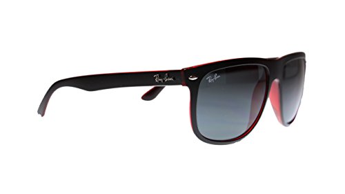 Ray-Ban Highstreet Mens Sunglasses RB4147 617187 Top Matte Black On Red 60mm + BUNDLE with Designer iWear Care Kit3
