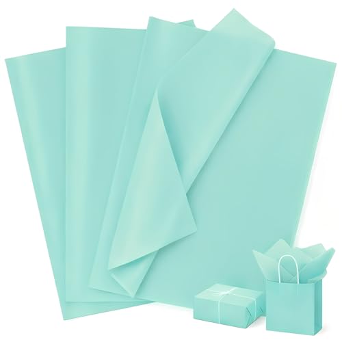Teal Tissue Paper Bulk for Gift Bags 120 Sheets 14 x 20 Inches 15gsm Lightweight Wrapping Tissue Paper & Box Filler Paper for Birthdays Party Weddings Baby Showers Holidays DIY Crafts Flowers