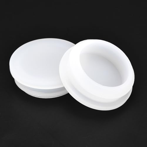 Image of MECCANIXITY 2pcs Silicone Snap in Locking Hole Plugs,34.6mm /1.4 Inch Mounting Diameter Narrow Groove Width 5mm Panel Seal Cover Round for Kitchen Bulkheads Waterproof Sealing Plugs Clear