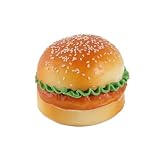 LONG XIN SERIES 1 PCS Artificial Hamburger Simulation Bread Realistic PU Burger Fake Artificial Food for Display Props Model Home Kitchen Party Decoration Flower Shape
