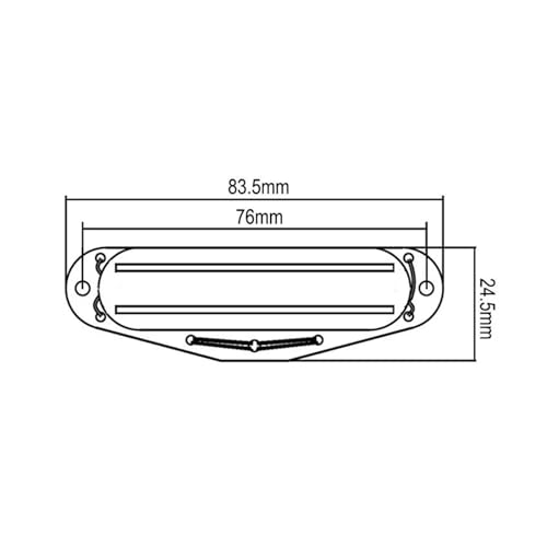 Micro à simple bobine double rail 9K alnico 2 humbucker miniature jaune - 2