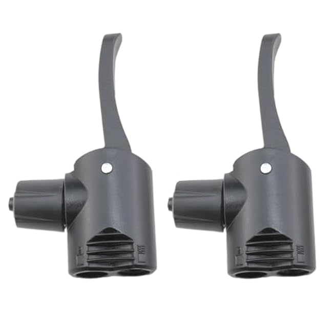 Double-End Bike Pump Adapter Valve Quick Pump Fitting Replacement Nozzle Tyre Valve Connector Valve Adapter Bicycle Pump Adapter Black 2PCS