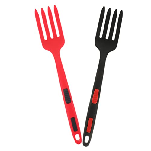 PRETYZOOM 2pcs Salad Stirring Forks Silicon Forks Bulk Safe Dinner Forks for Kitchen