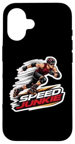 Speed Junkie Rollerblader�̈��p�� �ʔ������Ń��[���[�u���[�h �X�}�z�P�[�X iPhone 16 �p