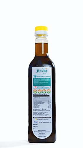 Image of Foreka Cold Pressed Mustard Oil - Unrefined Oil For Cooking - Chemical-free and 100% Natural (1 Litre (Pack of 1), Black Mustard)