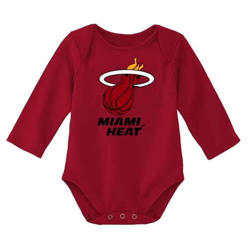 Image of Outerstuff NBA Newborn & Infants 0-24 Months Official Primary Logo Long Sleeve Bodysuit Creeper Romper