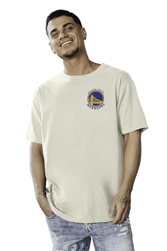 Image of Blue 84 NBA Unisex-Adult NBA Officially Licensed T-Shirt Ringspun Front /Back Ivory