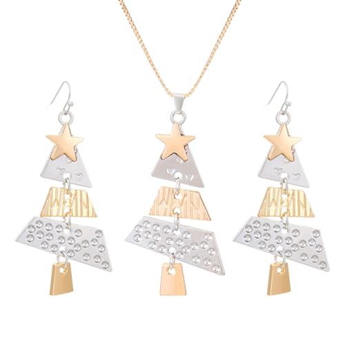 Juego de joyas de árbol de Navidad un regalo romántico y elegante para sorprender a ella