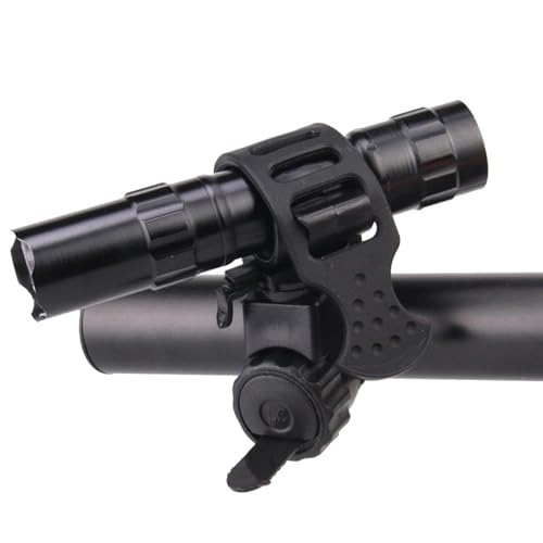 Soporte de montaje de luz para bicicletas - Montaje de linterna de bicicleta de 360 ​​grados giratoria | Soporte LED universal, clamp de clips para ciclismo, bicicleta de montaña, seguridad nocturna d