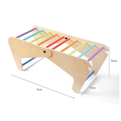Image of Pikler Triangle Set for Kids 3-6 Yrs, Montessori Learning Toy with Arch, Ramp&Climbing Triangle, Transformable Climbing Toy, Indoor Playground for Baby, Modern Indoor Slide & Climber Ramp