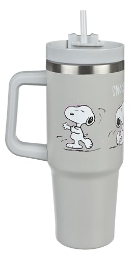 Undercover - Peanuts Snoopy Isolierbecher mit Strohhalm - 880ml...
