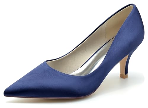 Hanfike Wedding Shoe for Women Bridesmaids Low Heel Comfortable Evening Pumps JY052