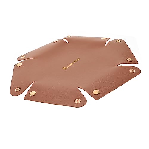 VANZACK Plateau Organisateur de Clés en Cuir Rangement Multifonctionnel Plateau de Table Support pour Bijoux pour Entrée Compact et Pratique