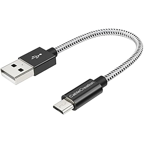 CableCreation Short Micro USB Cable, USB to Micro USB Triple Fast Charger Cable, Compatible with TV Stick,Chromecast, Power Bank, Android Phone, 0.5FT Cover