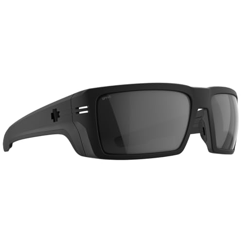 Spy Optic Men's Rebar Ansi Rectangular Sunglasses, Matte Black Happy Photochromic, 62