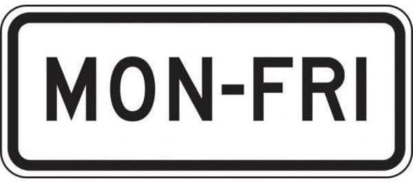 BICYCLE PEDESTRIAN SIGN MONFRI, Mfr: FRW226HP-A