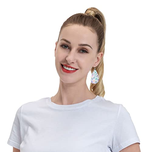 Hieuaoz Grüne Lippen, Leder-Ohrringe für Damen und Mädchen, Paar, Tropfenform, baumelnde Ohrringe, modisch, Valentinstag, Geburtstag, Party, Geschenk, Einheitsgröße, Polyurethan