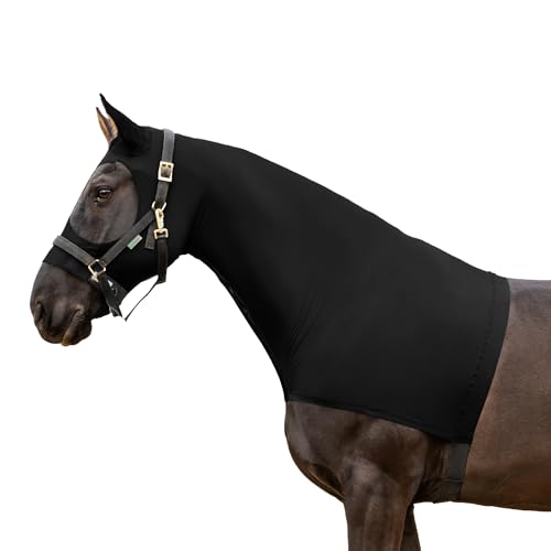 Image of Resistance Horse Hood Slinky Lycra Zippered Mane Braid Shoulder Guard - Horse Sleazy Slickers Care Sheet